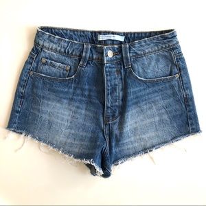 Zara High-Rise Denim Shorts